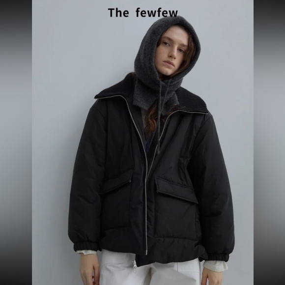 The fewfew designer wool Knit Hood Hat Balaclava Dark Gray - Picture 2 of 7